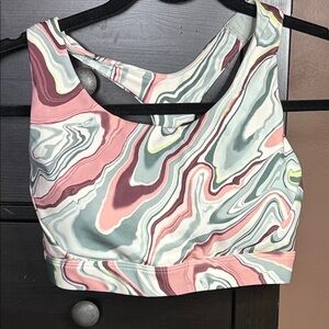 Athleta Colorful Swirl Pattern Sports Bra